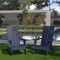 Flash Furniture 2 Pack Navy Modern 2 Slat Back Adirondack Chairs 2-JJ-C14509-NV-GG